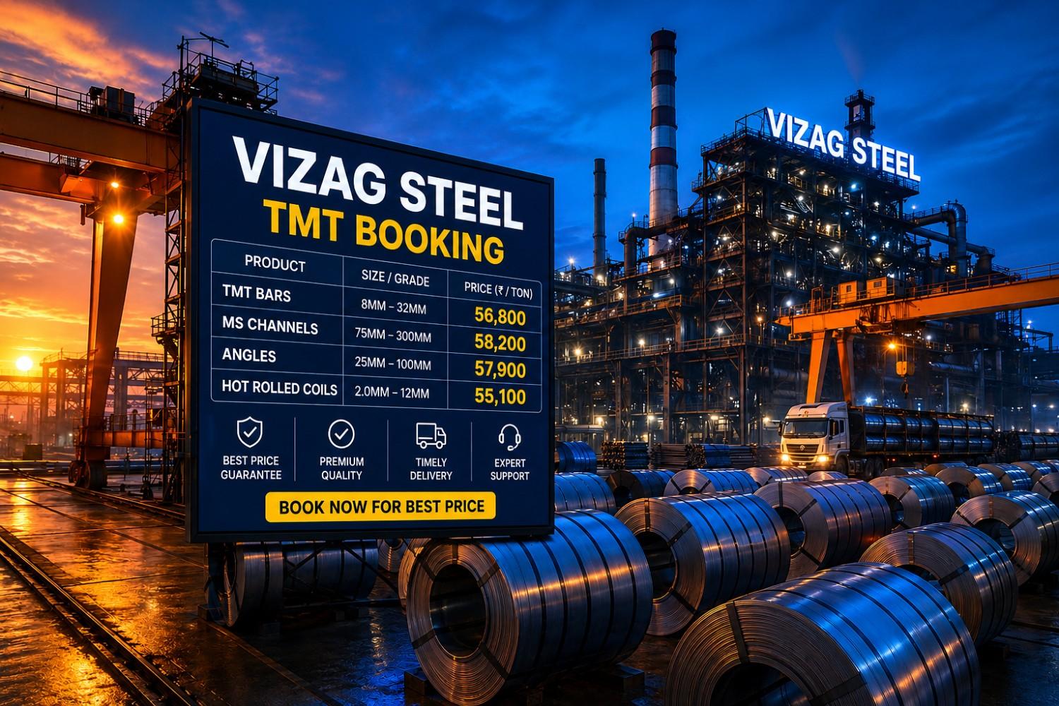 Vizag Steel Plant Live Rates and Specifications 2026